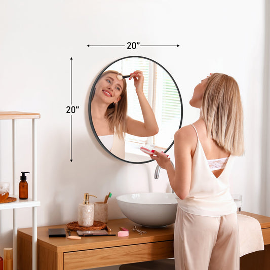 Miroir Rond Élégant pour Femmes