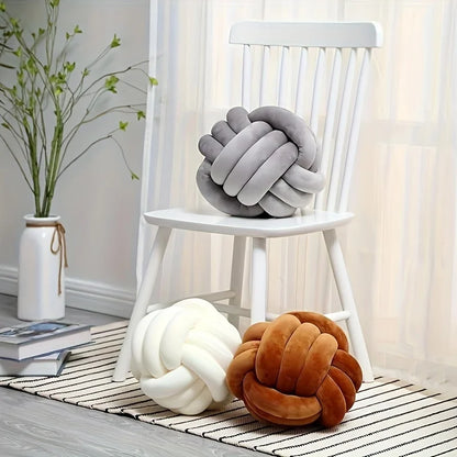 Oreiller à nœud rayé Art déco, 1 pièce, fait à la main, en Polyester doux. Coton, coussin décoratif moderne et confortable pour la maison et le canapé 9x9 pouces