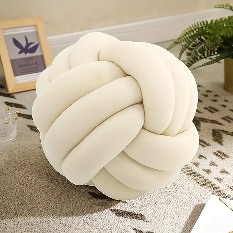 Oreiller à nœud rayé Art déco, 1 pièce, fait à la main, en Polyester doux. Coton, coussin décoratif moderne et confortable pour la maison et le canapé 9x9 pouces