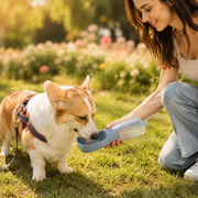 3-in-1 Portable Dog Water Bottle – Water, Treats & Waste Bag Dispenser