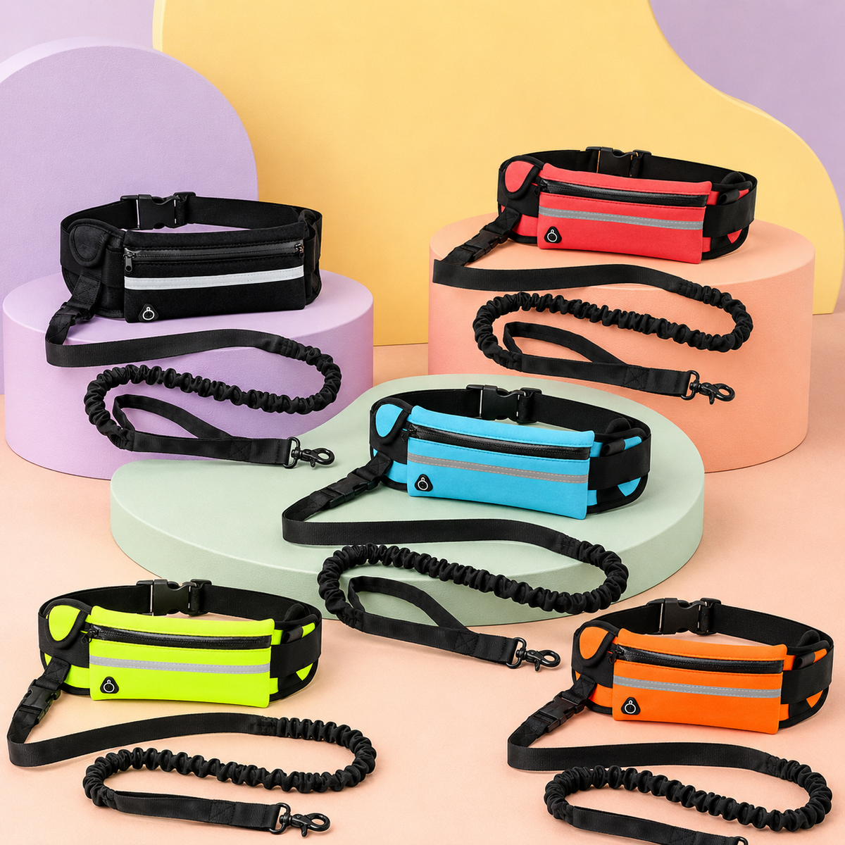 Hands-Free Running Leash Belt & Bungee