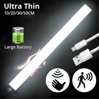 Veilleuse LED Capteur de Mouvement Sans Fil – Rechargeable USB | Magnétique | Blanc & Blanc Chaud | 10 à 50 cm