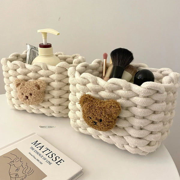 Panier Ourson de Rangement Douillet