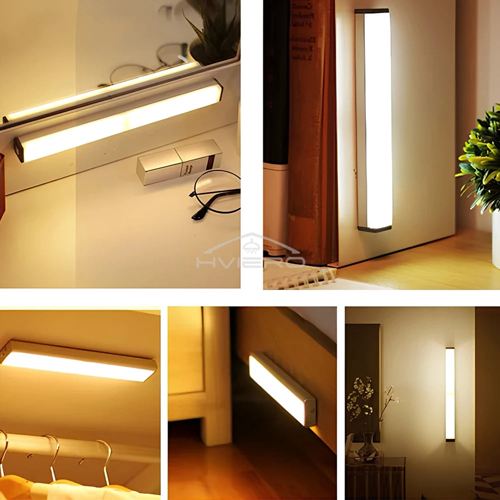 Veilleuse LED Capteur de Mouvement Sans Fil – Rechargeable USB | Magnétique | Blanc & Blanc Chaud | 10 à 50 cm