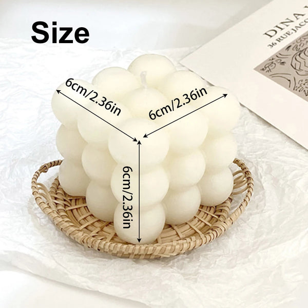 Bougie Cube Vanille Déco
